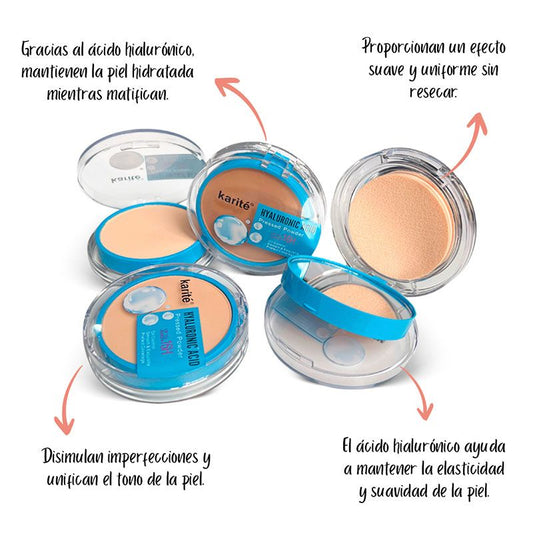 Hyaluriskin⭐️⭐️⭐️⭐️⭐️POLVO COMPACTO CON ACIDO Y HIALURONICO