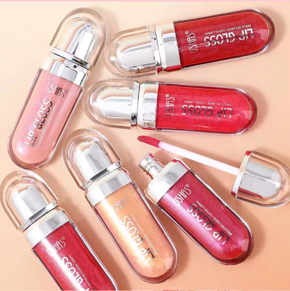 LIP GLOSS SET X6⭐️⭐️⭐️⭐️⭐️ESMALTE PARA LABIOS DIAMANTADO