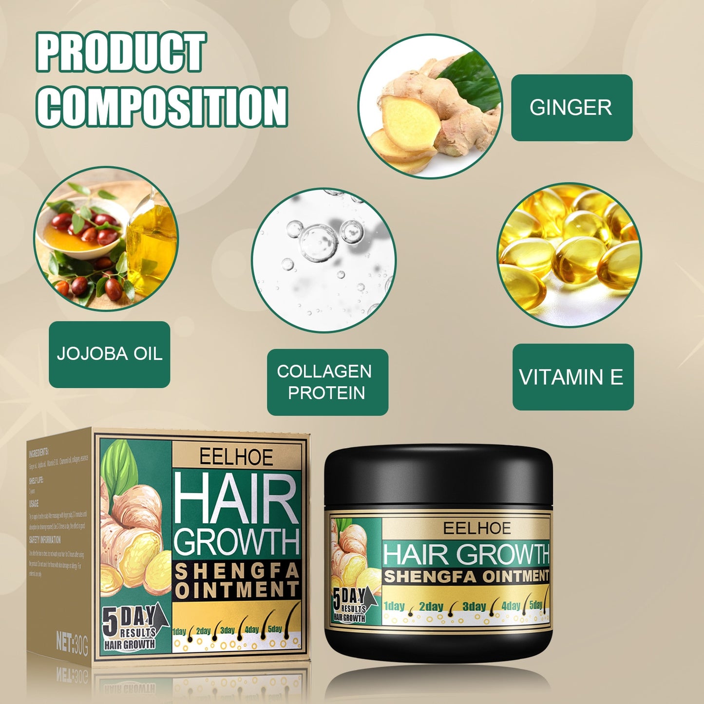 HAIR-GROWT 5 DAY® │HYDROCERA REPARADORA Y ALISADORA 5 DAY│⭐⭐⭐⭐⭐