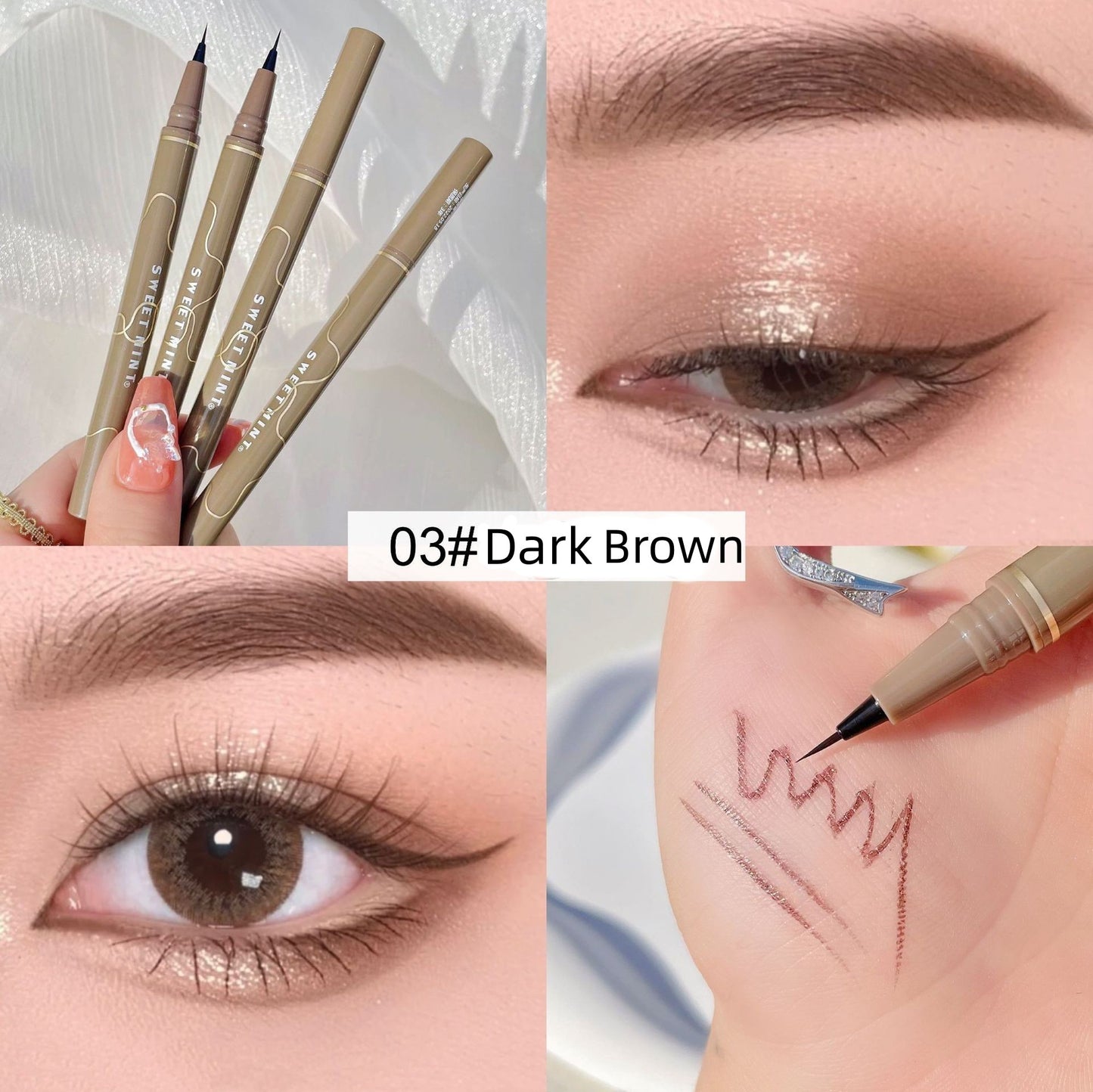 🤩Quick-Drying Waterproof✨Lápiz de ojos superfino a prueba de agua